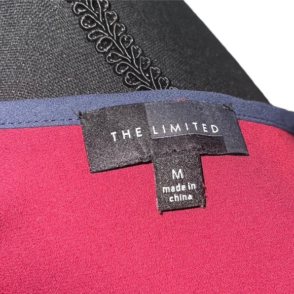 The Limited Maroon and Navy Blue Trim Camisole - Size Medium - Picture 4 of 5